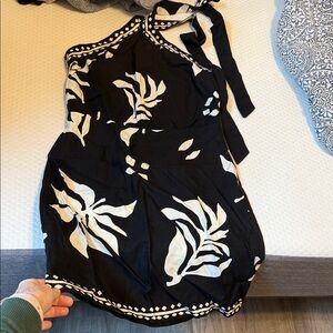 LoftBlack and White Halter Dress